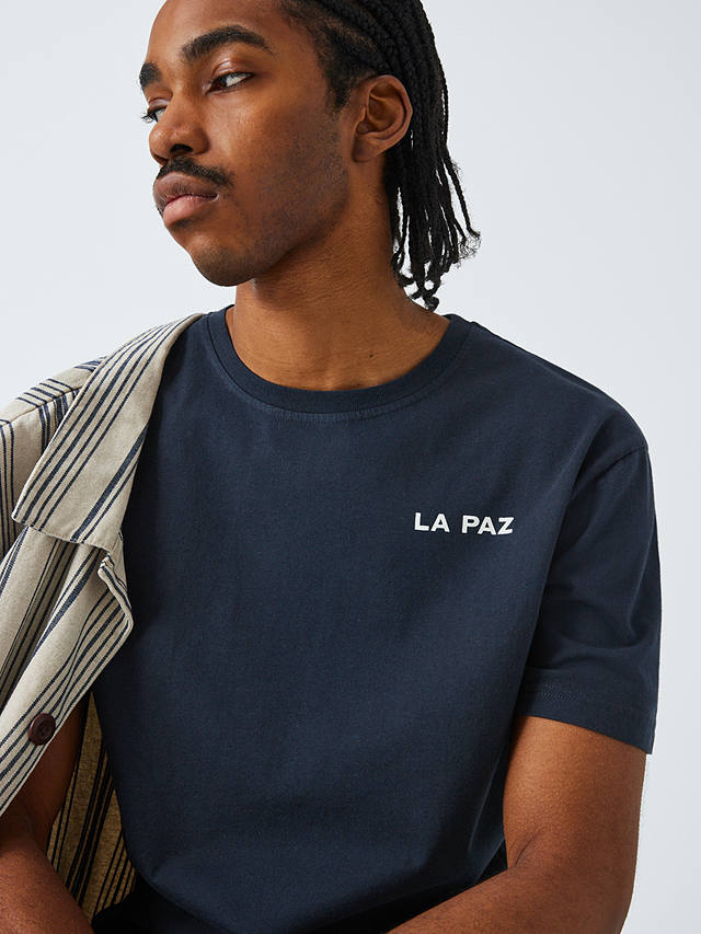 La Paz Print T-Shirt, Dark Navy