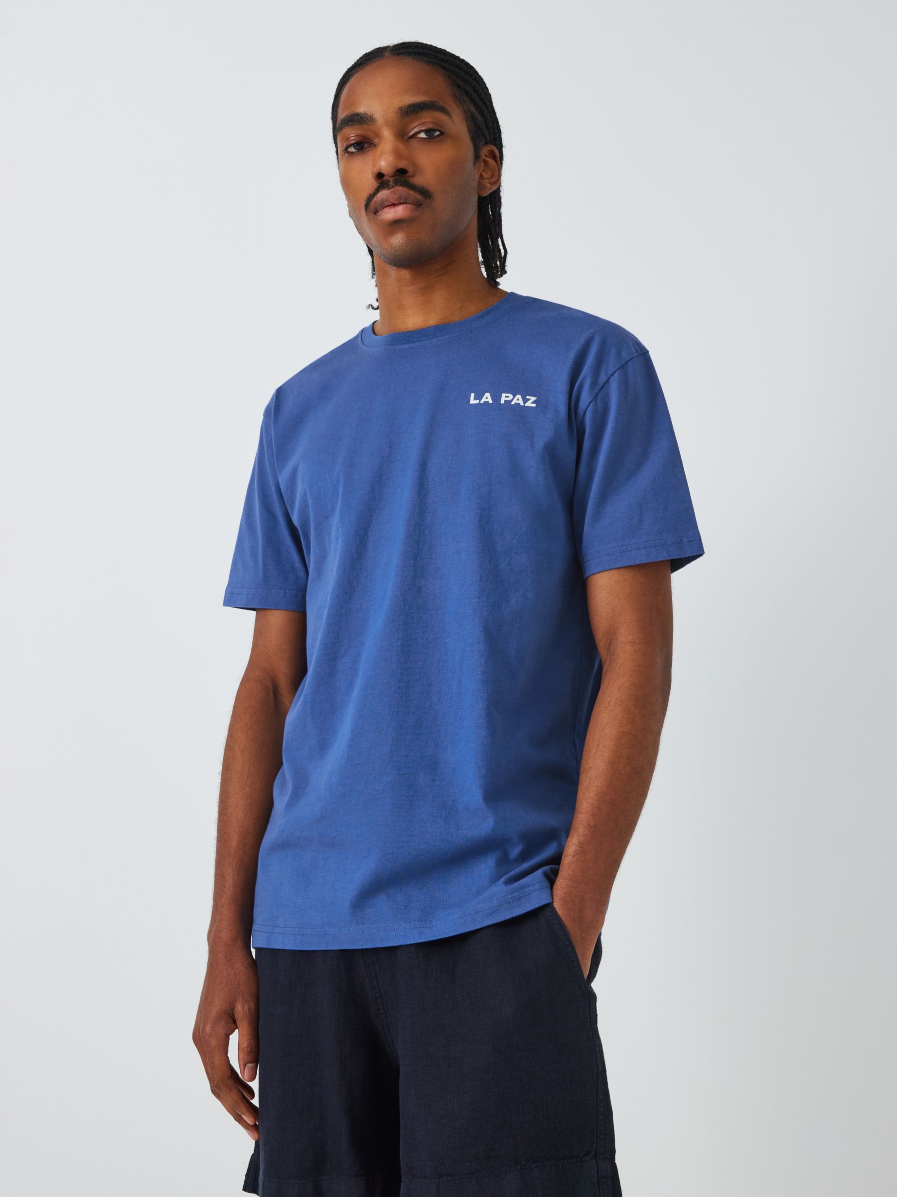 La Paz Print T-Shirt, Palm Blue, S