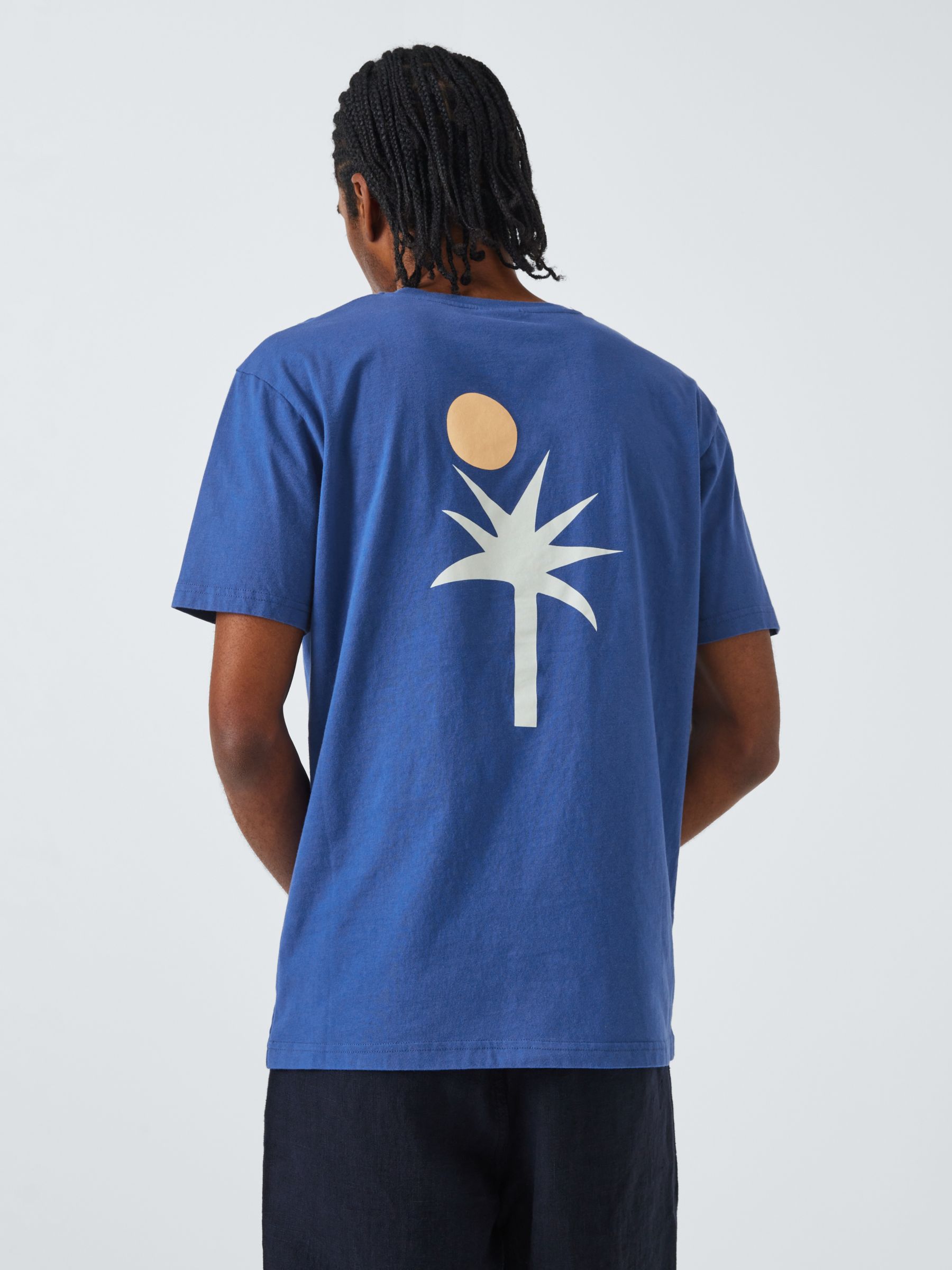La Paz Print T-Shirt, Palm Blue, S
