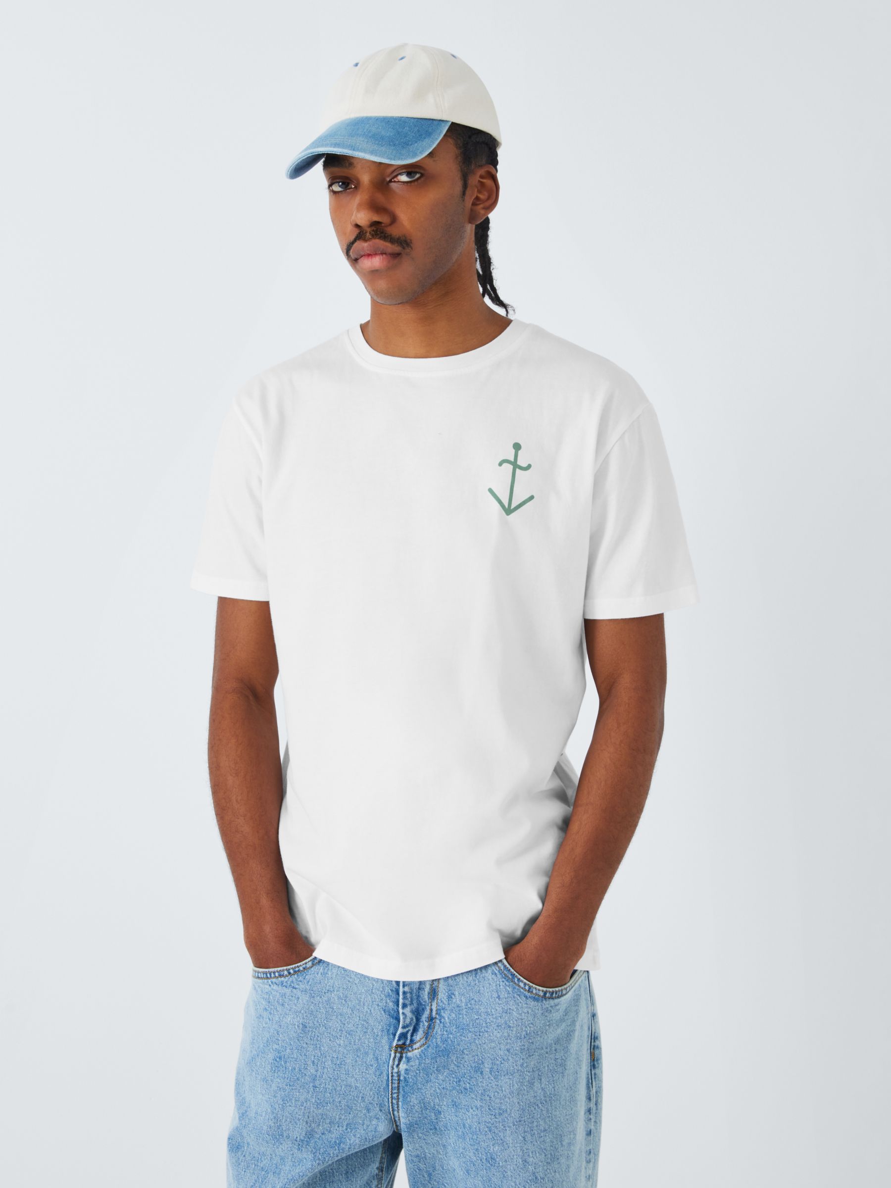 Buy La Paz Cotton Logo T-Shirt, Off White/Green Bay Online at johnlewis.com