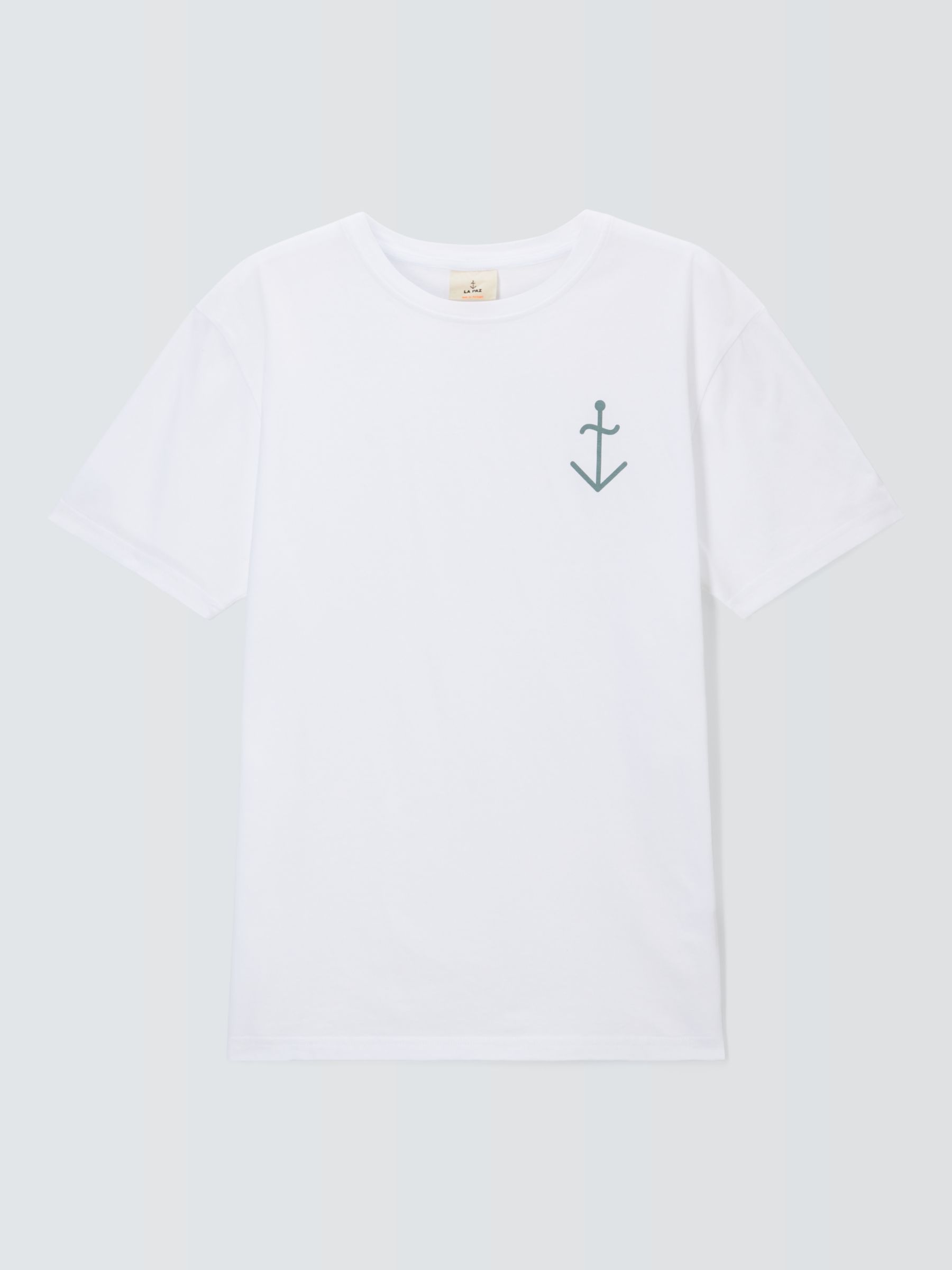 La Paz Cotton Logo T-Shirt, Off White/Green Bay, L