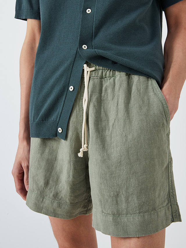 La Paz Relaxed Linen Shorts, Green