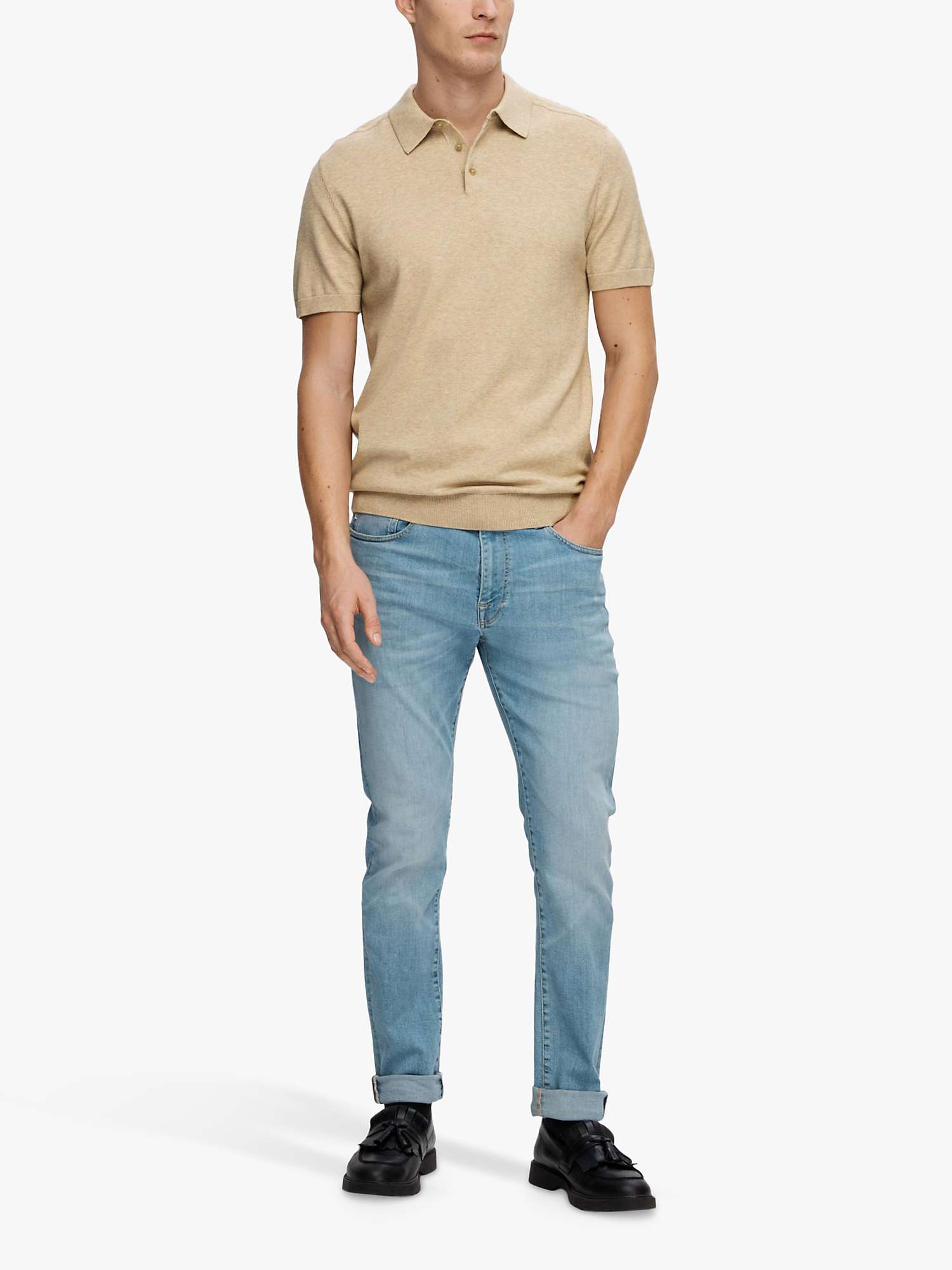Buy SELECTED HOMME Short Sleeve Knit Polo Shirt Online at johnlewis.com