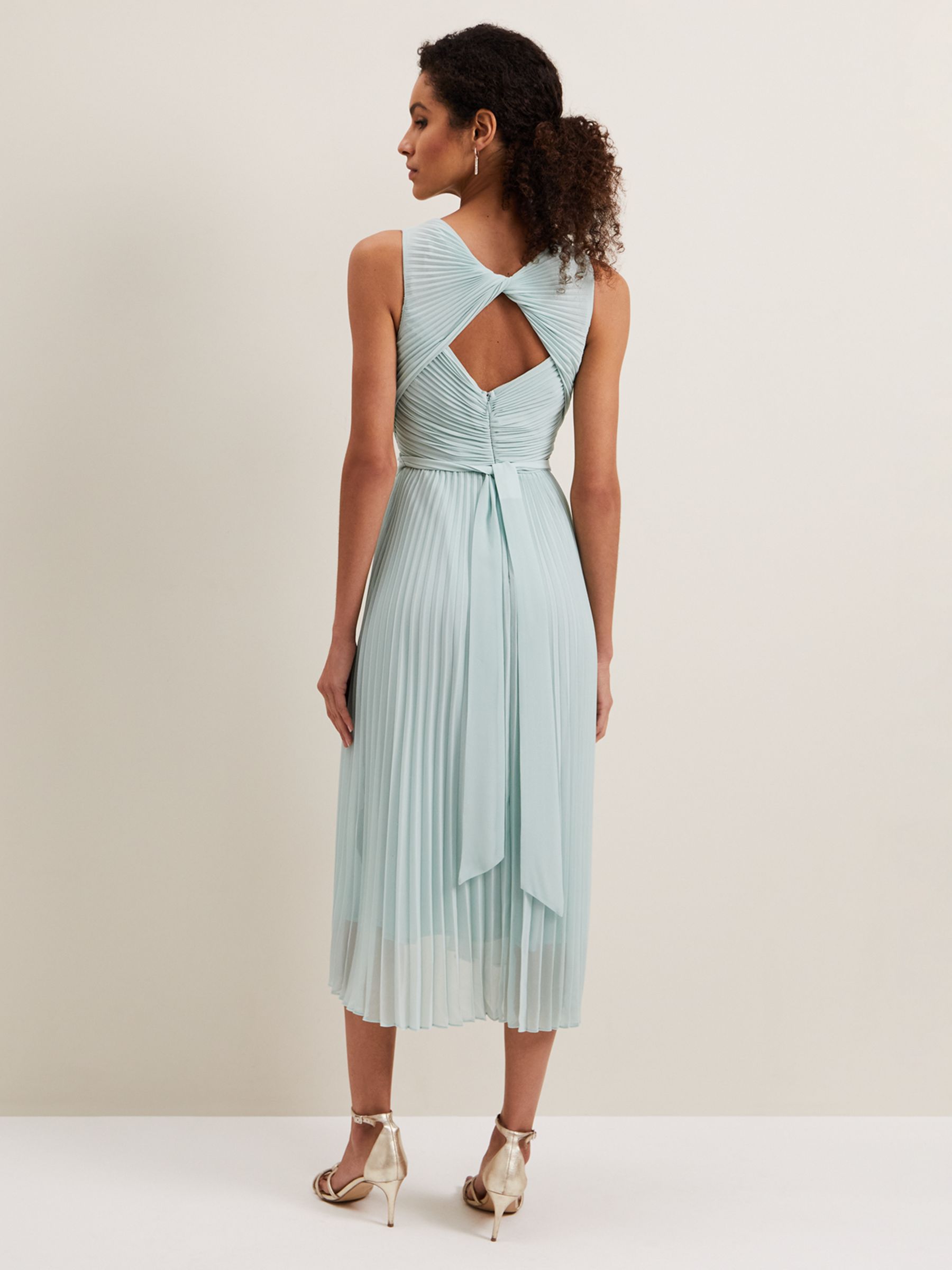 Buy Phase Eight Cressida Pleated Midi Dress Online at johnlewis.com