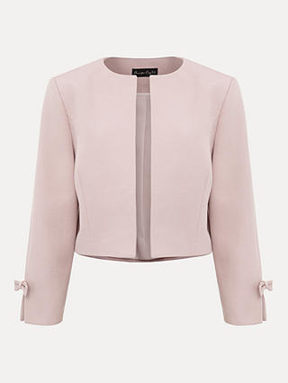 Phase Eight Zoelle Bow Detail Jacket, Pale Pink