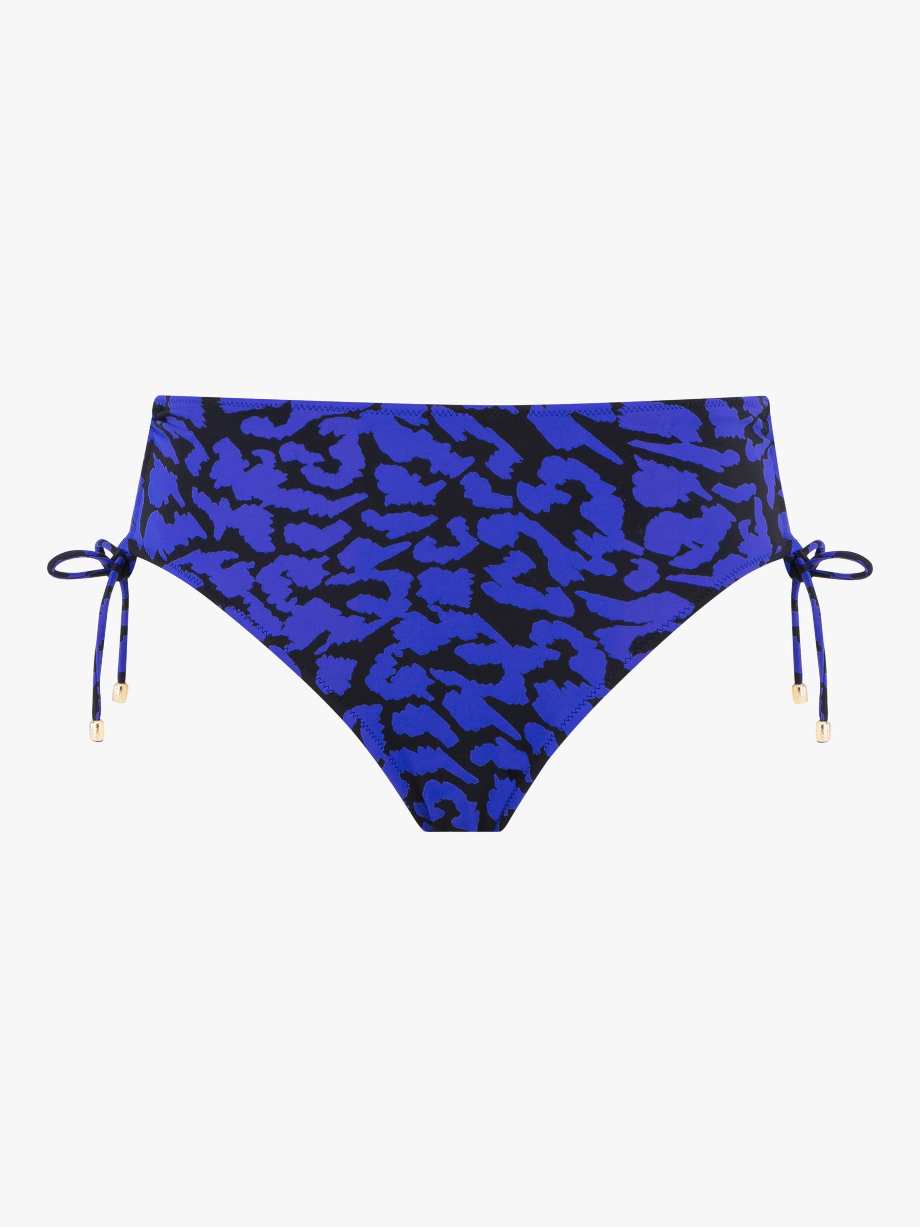 Buy Fantasie Hope Bay Leopard Print Bikini Bottoms, Black/Blue Online at johnlewis.com