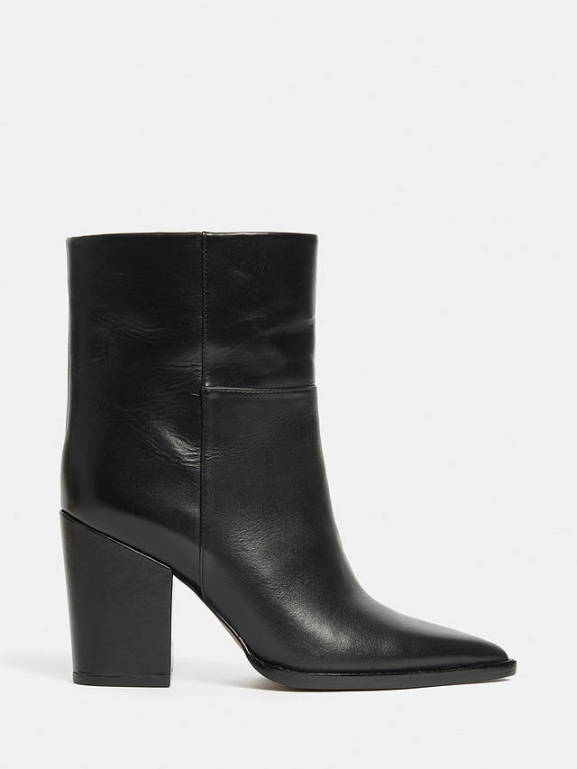 Jigsaw Connaught High Block Heel Ankle Boots, Black