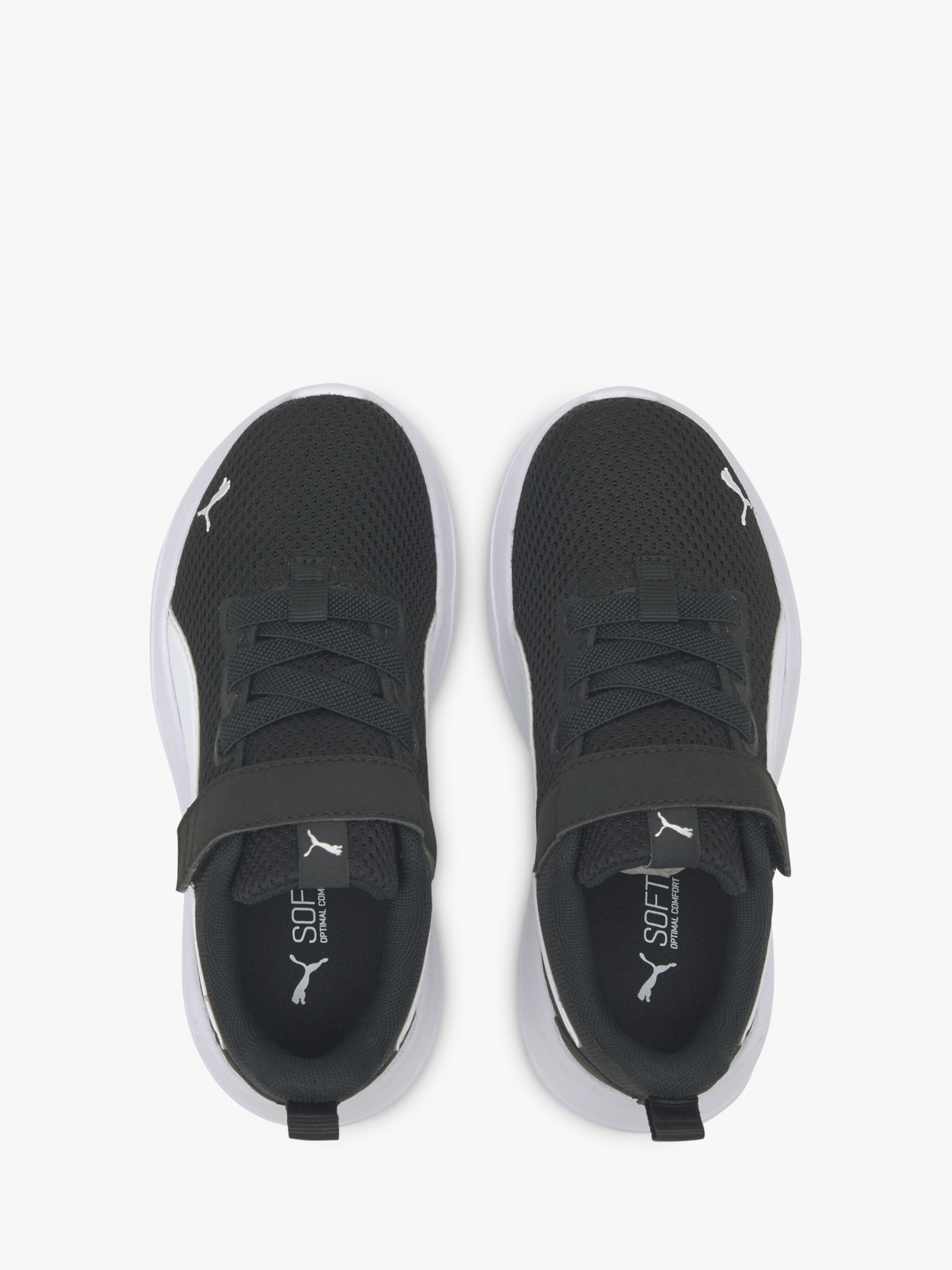 PUMA Kids' Anazarun Lite Trainers, Black at John Lewis & Partners