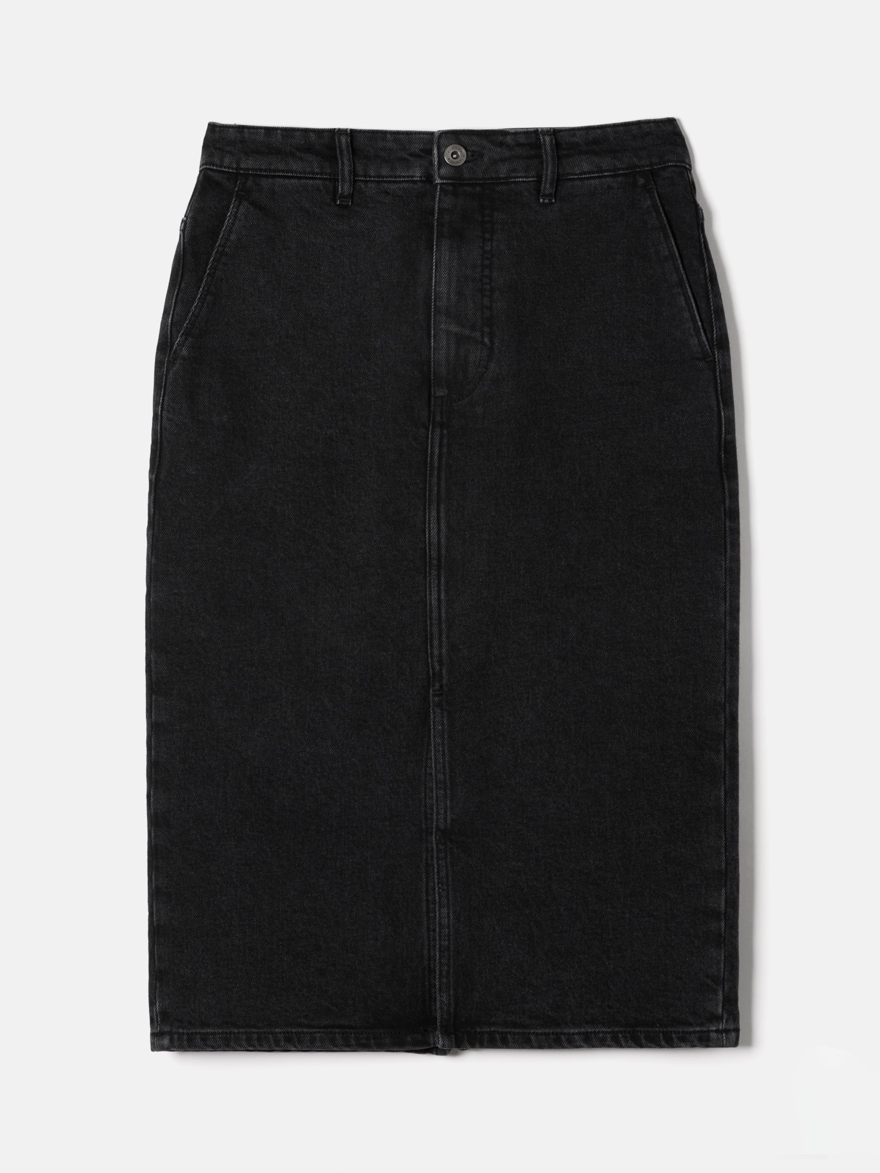 Buy Jigsaw Denim Midi Skirt, Washed Black Online at johnlewis.com