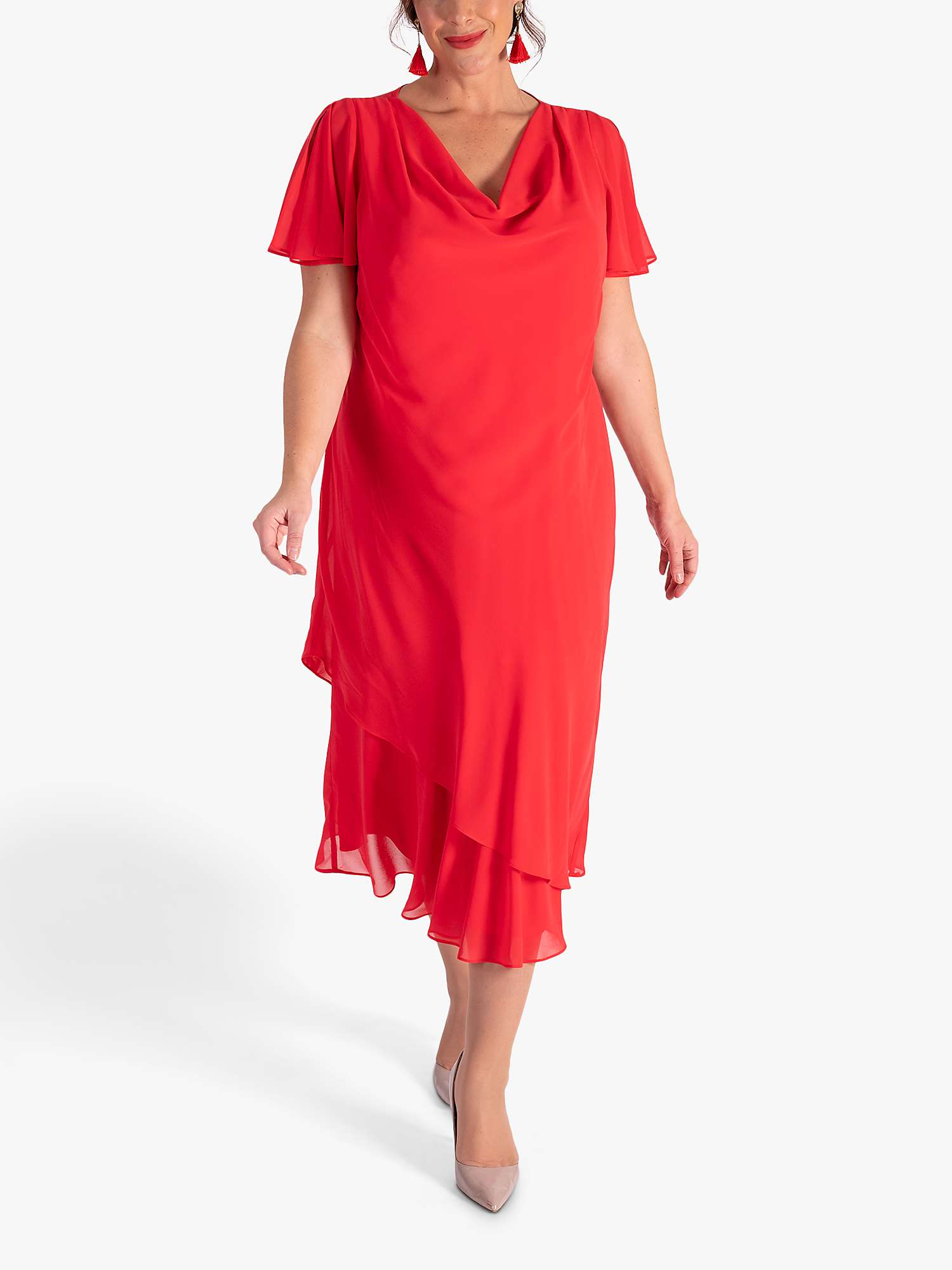 Buy chesca Double Layer Chiffon Cowl Neckline Dress Online at johnlewis.com