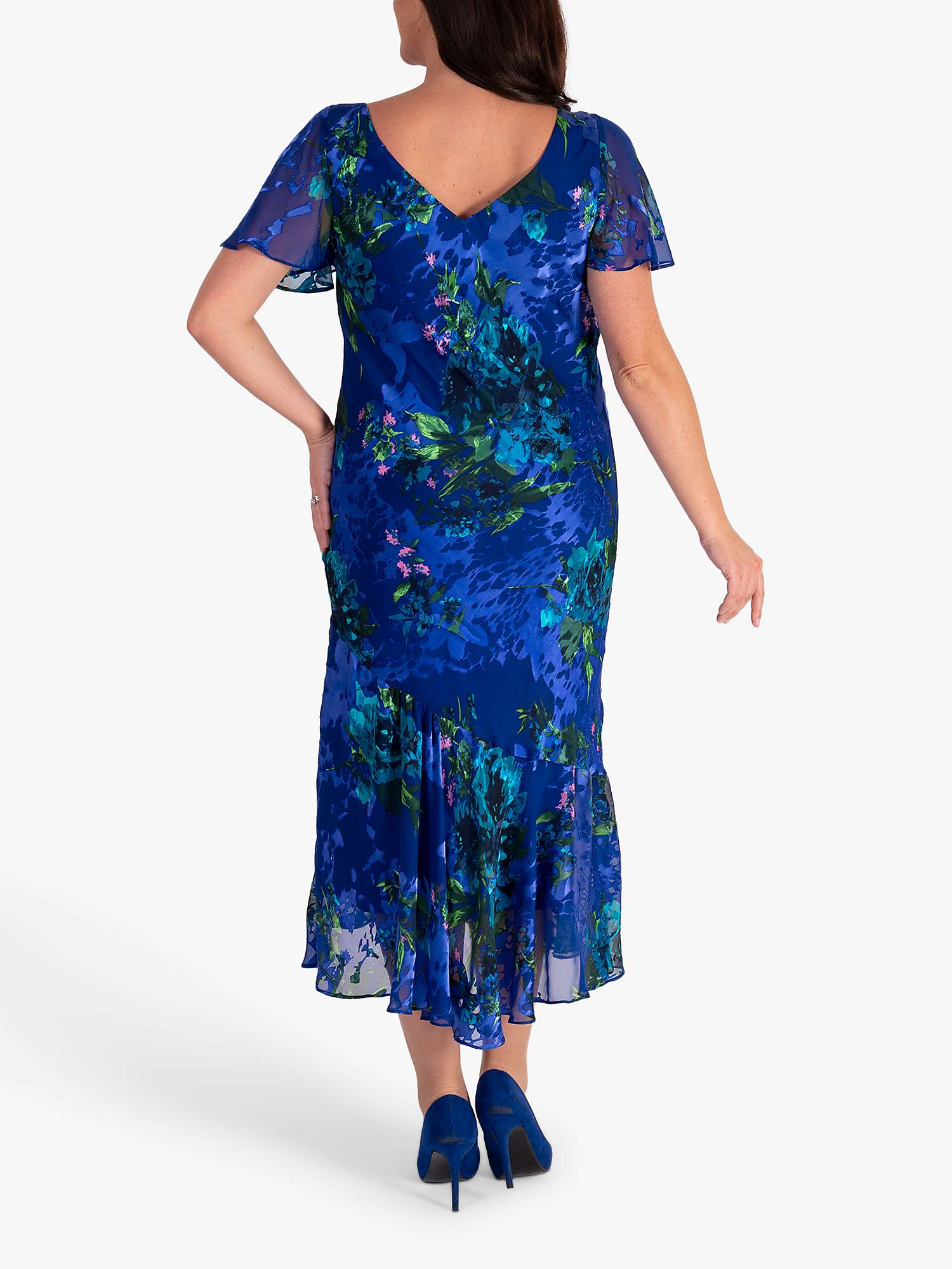 Buy chesca Devoree Chiffon Midi Dress, Cobalt Online at johnlewis.com