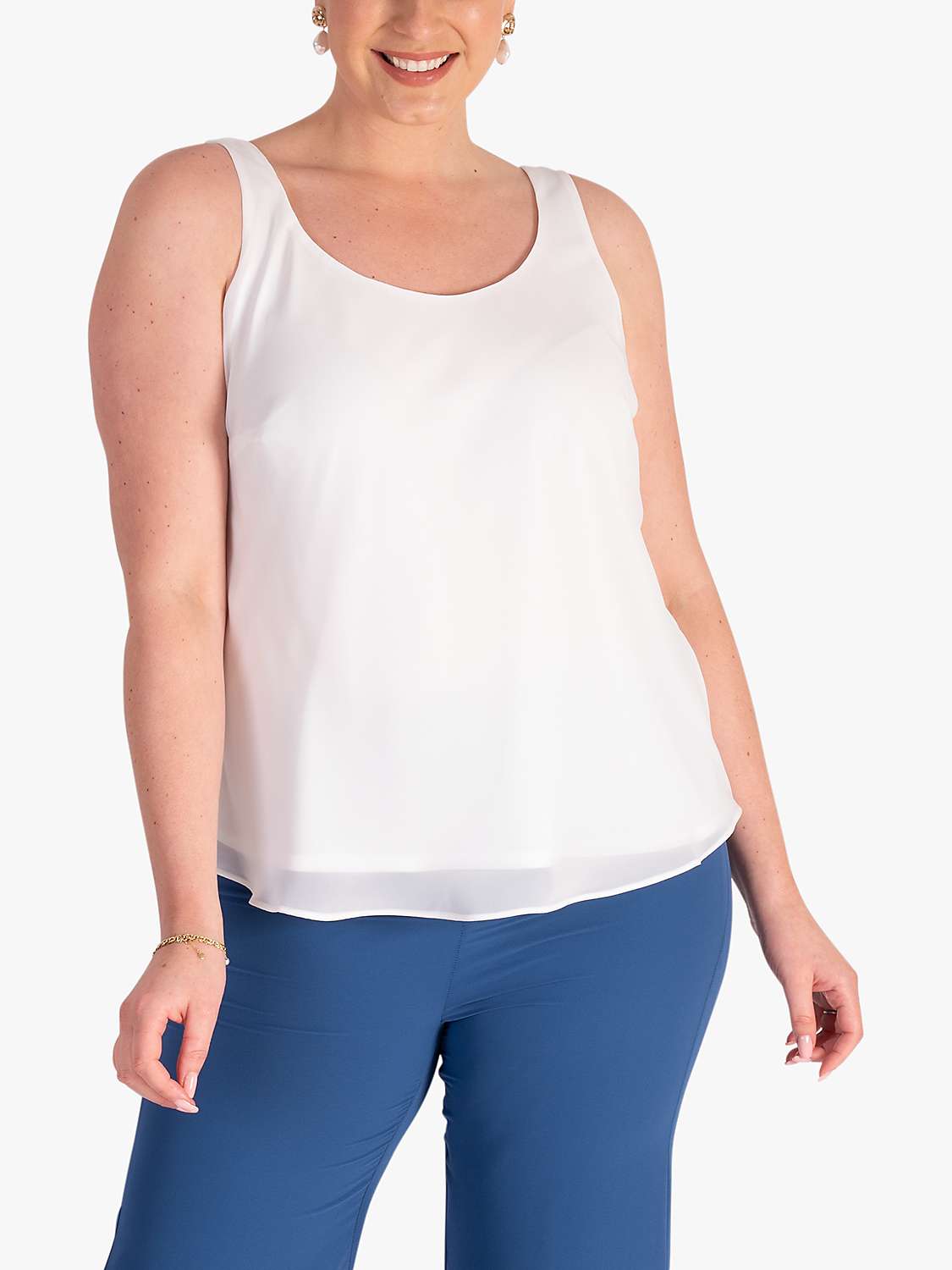 Buy chesca Chiffon Camisole, Ivory Online at johnlewis.com