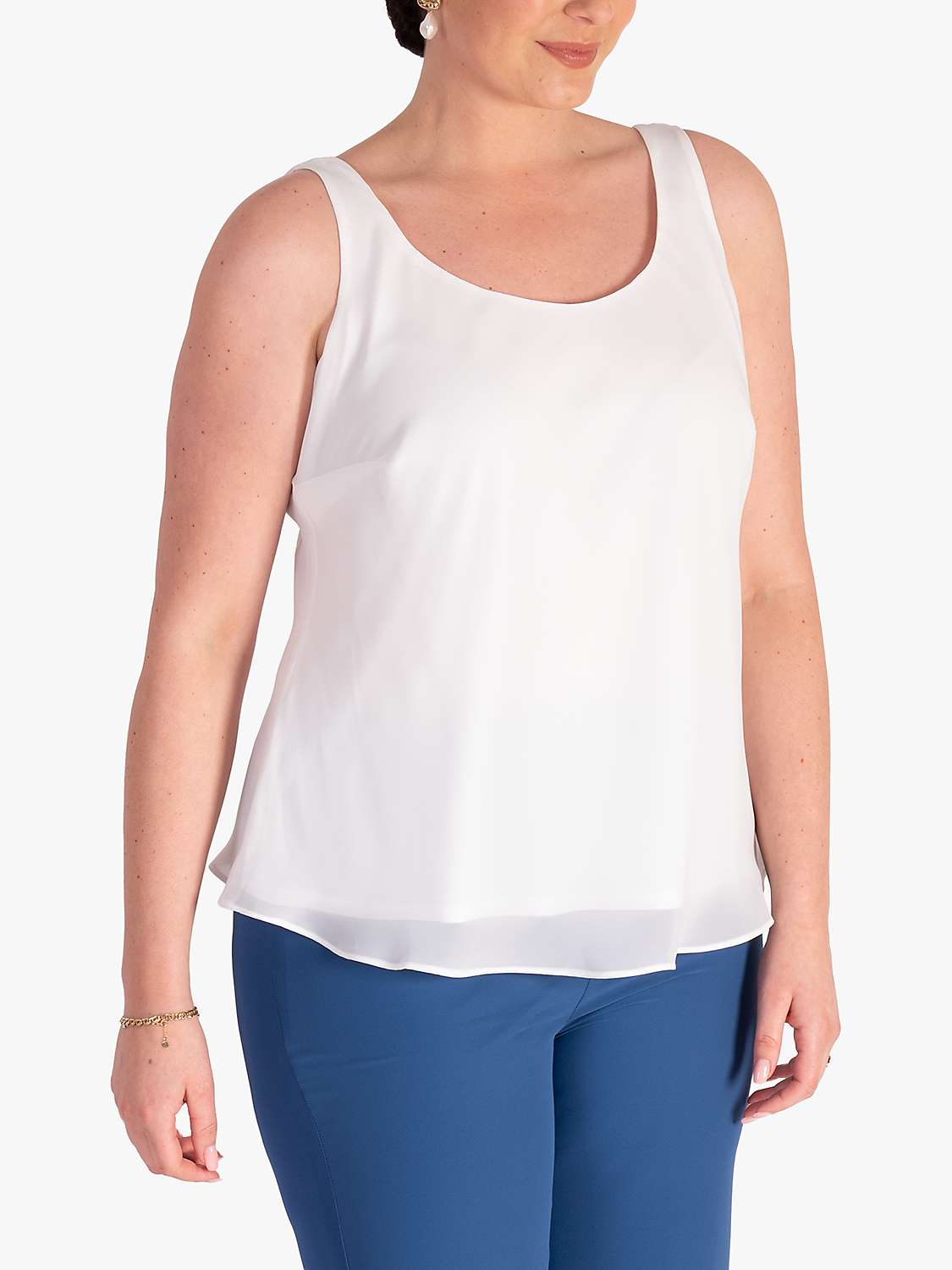 Buy chesca Chiffon Camisole, Ivory Online at johnlewis.com