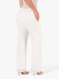 chesca Jersey Lined Chiffon Trousers, Ivory