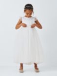John Lewis Heirloom Collection Kids' Tulle Beaded Bridesmaid Dress, Ivory