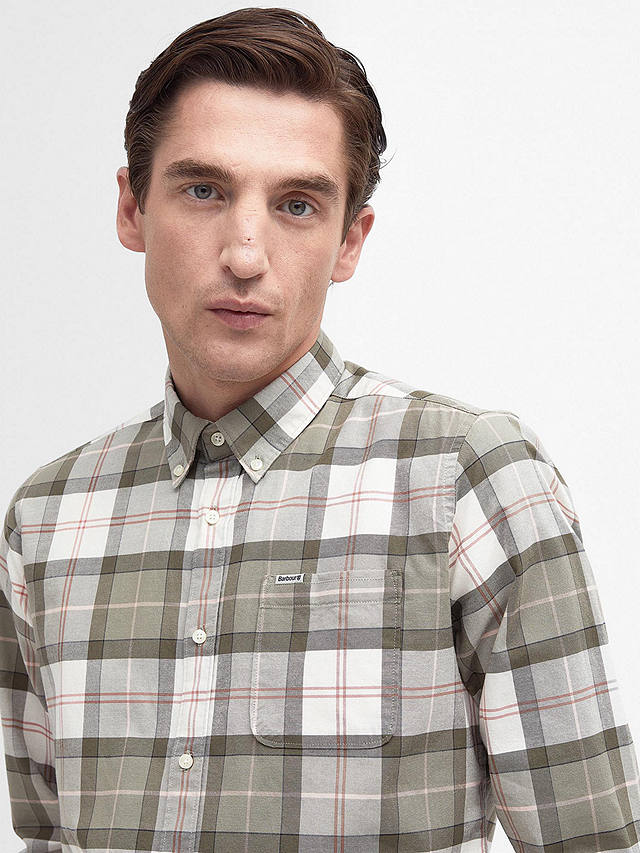 Barbour Lewis Tailored Fit Tartan Shirt, Glenmore Olive