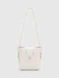 AllSaints Miro Leather Bucket Bag, Desert White