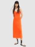AllSaints Bryony Sleeveless Midi Dress, Zesty Orange