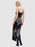 AllSaints Bryony Floral Print Sanibel Maxi Dress, Black/Multi, Black/Multi