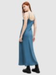 AllSaints Bryony Sleeveless Midi Dress, Petrol Blue