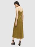 AllSaints Hadley Cowl Neck Midi Dress, Sap Green