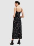 AllSaints Bryony Tanana Floral Midi Dress, Black