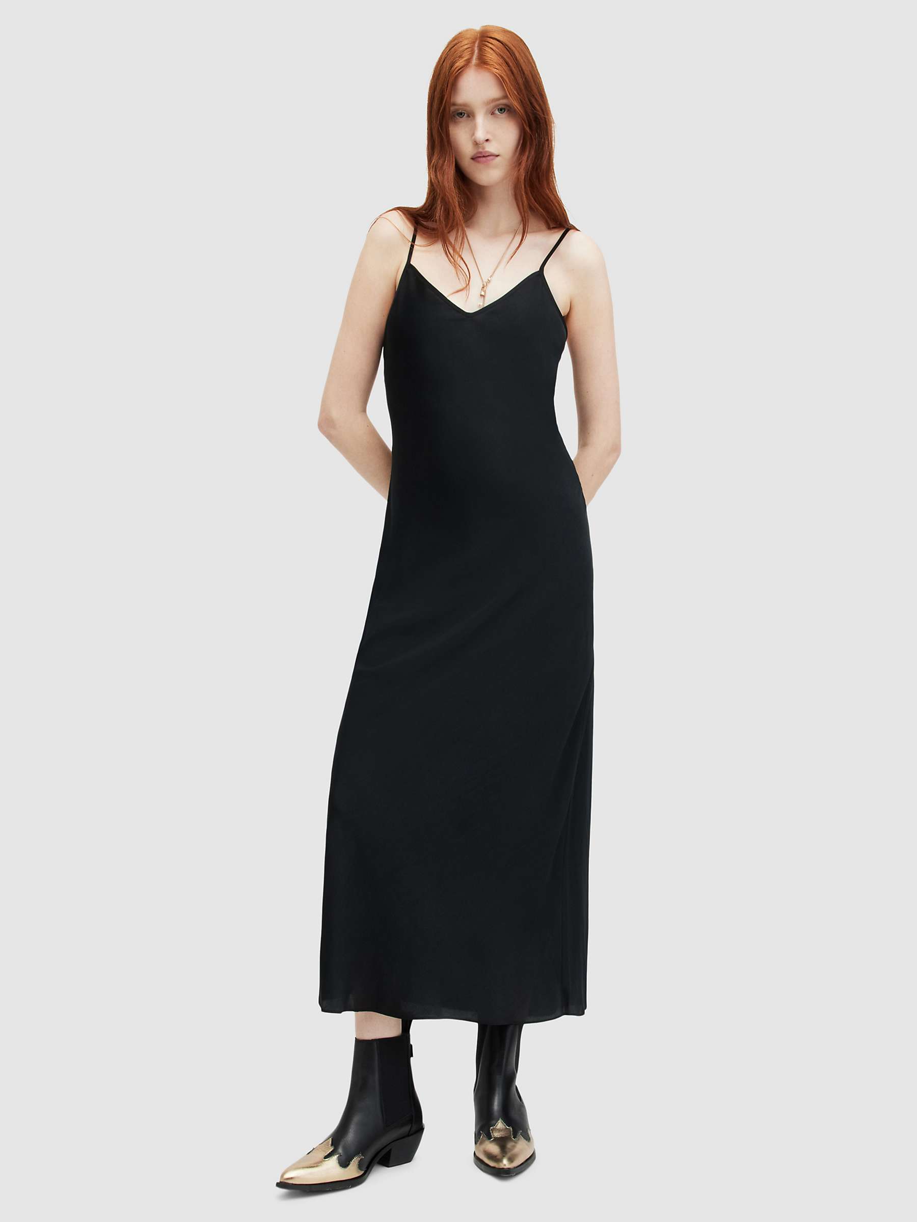 Buy AllSaints Bryony Slip Midi Dress Online at johnlewis.com