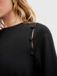 AllSaints Susannah Removable Sleeve Maxi Dress, Black, Black