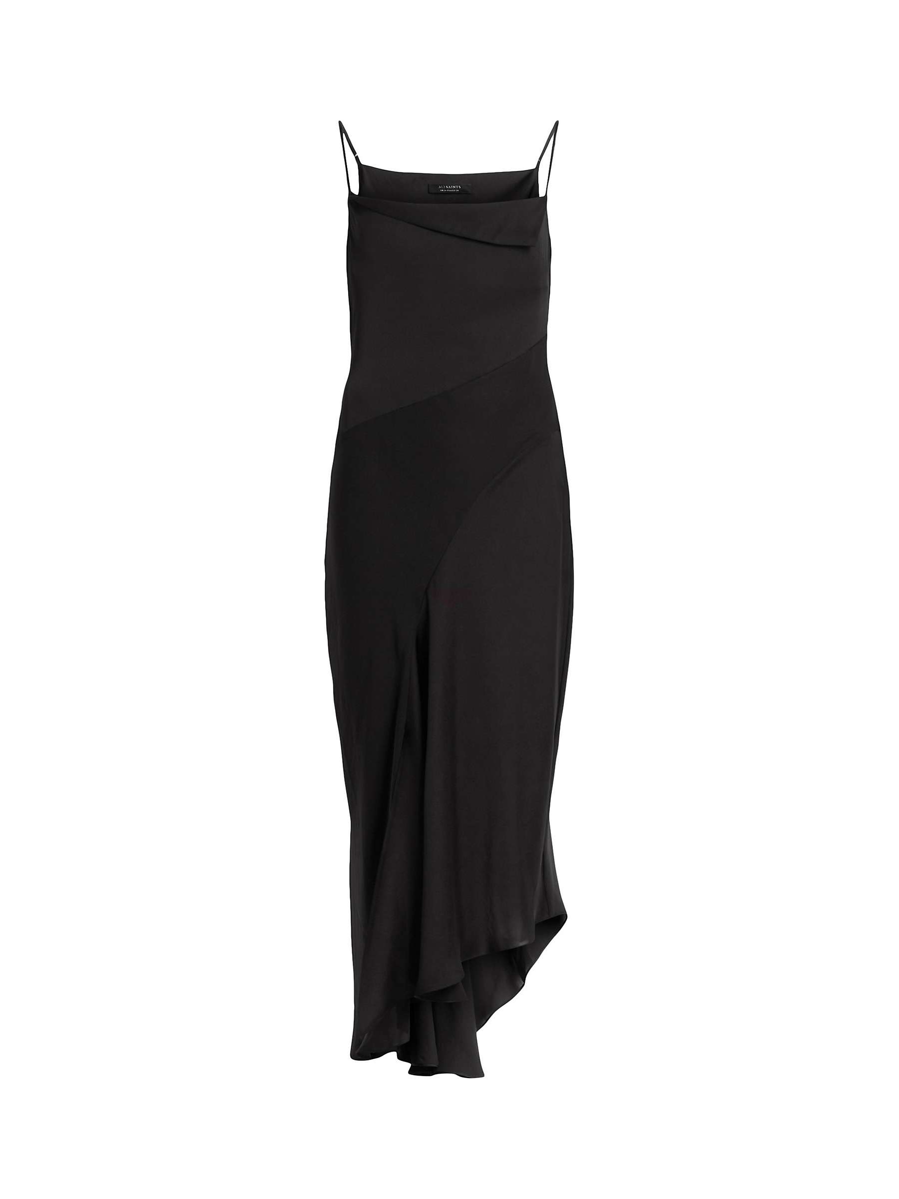 Buy AllSaints Una Scoop Neck Midi Dress, Black Online at johnlewis.com
