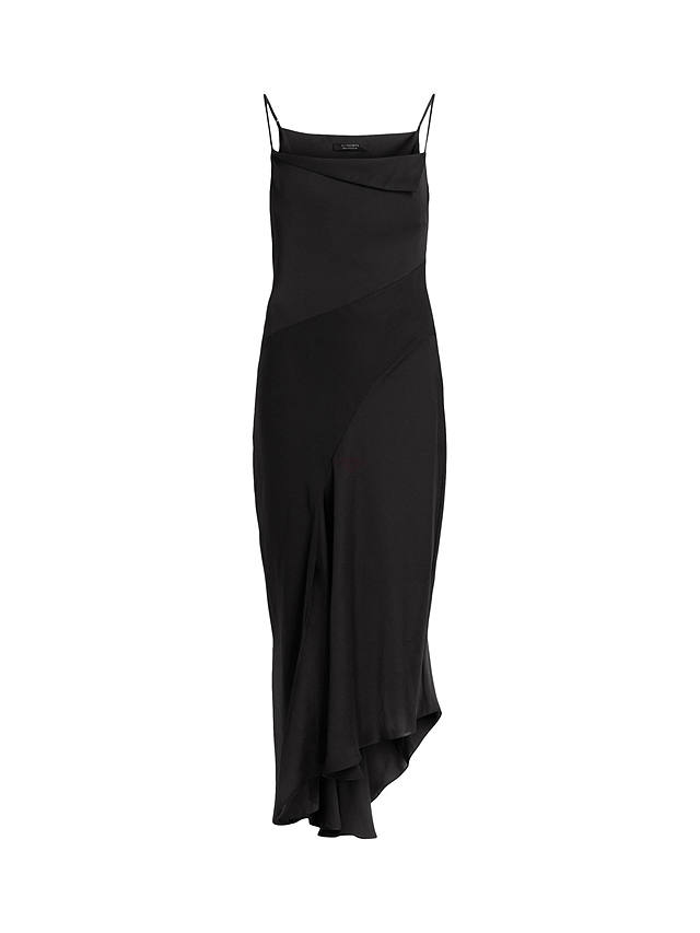 AllSaints Una Scoop Neck Midi Dress, Black