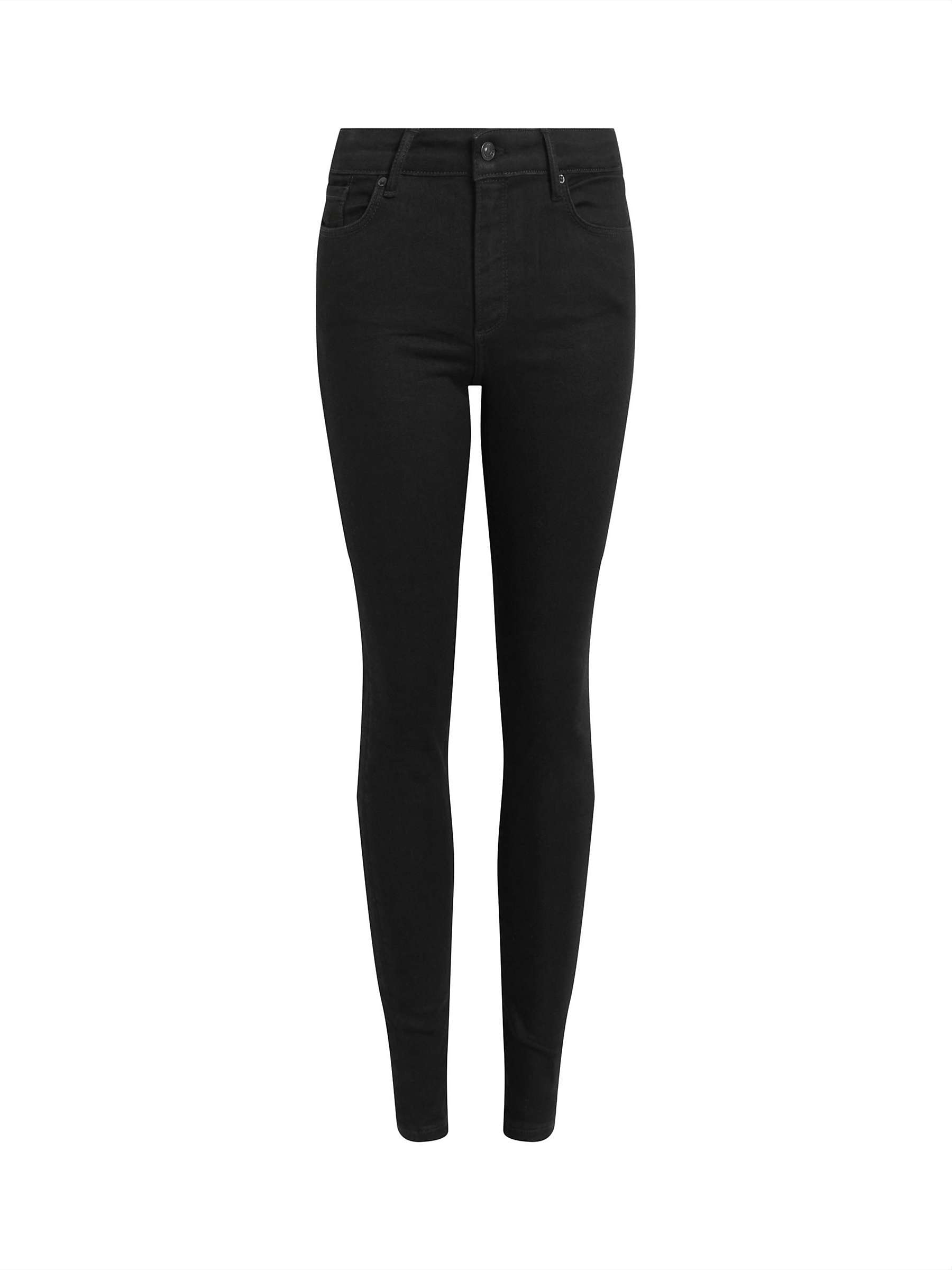 Buy AllSaints Miller Sizeme Skinny Jeans, Black Online at johnlewis.com