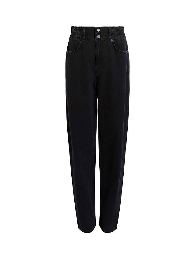 AllSaints Hailey Cotton Full Length Jeans, Black at John Lewis & Partners