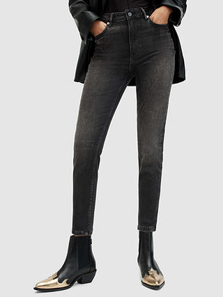 AllSaints Dax Vanta Sizeme Jeans, Washed Black