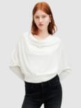 AllSaints Ridley Cropped Wool Jumper, Chalk White