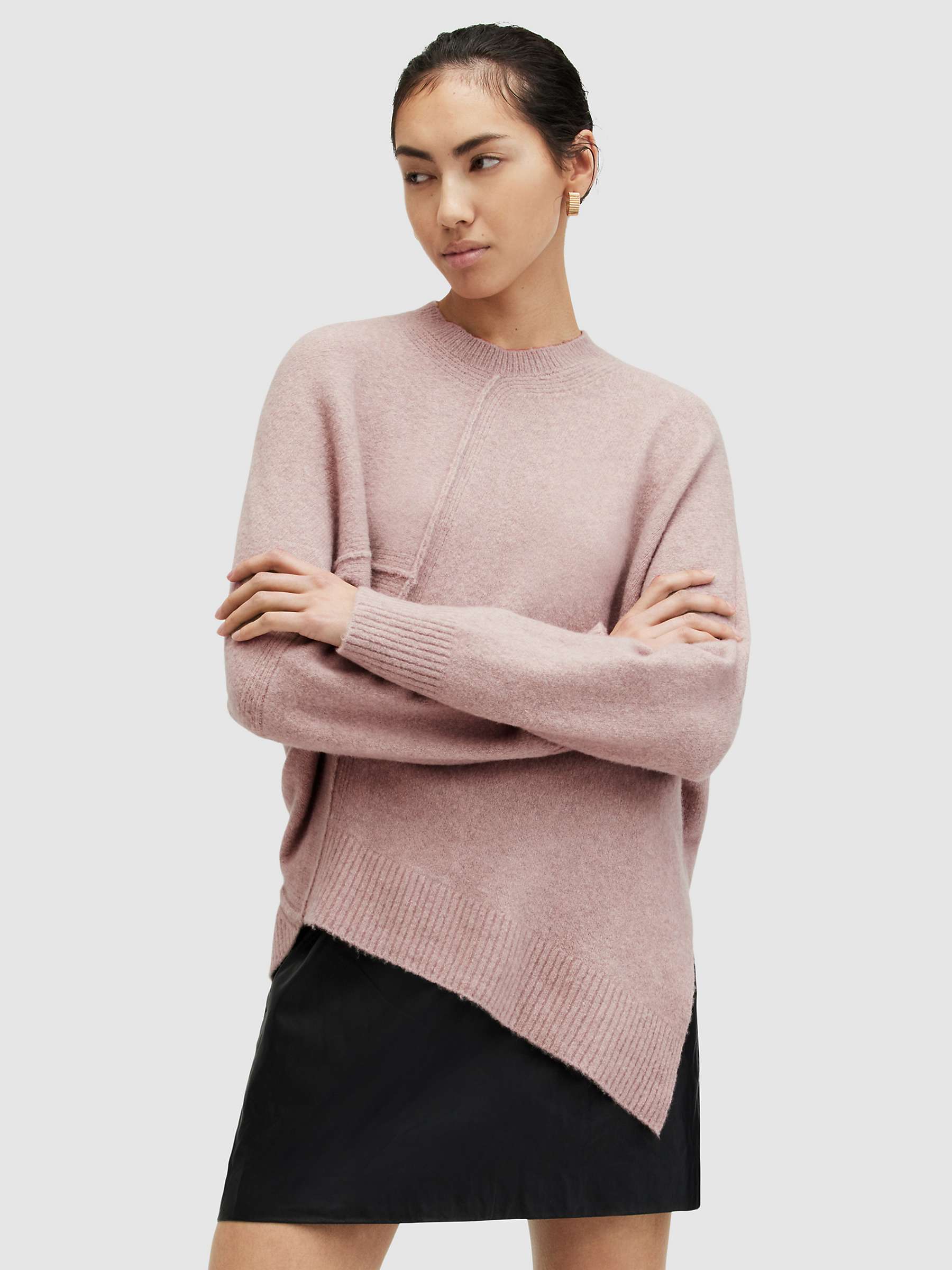 Buy AllSaints Lock Crew Neck Wool Blend Jumper Online at johnlewis.com