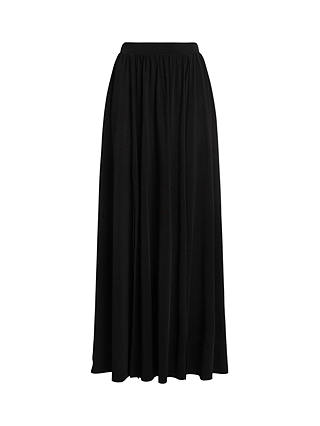 AllSaints Casandra Draped Maxi Skirt, Black