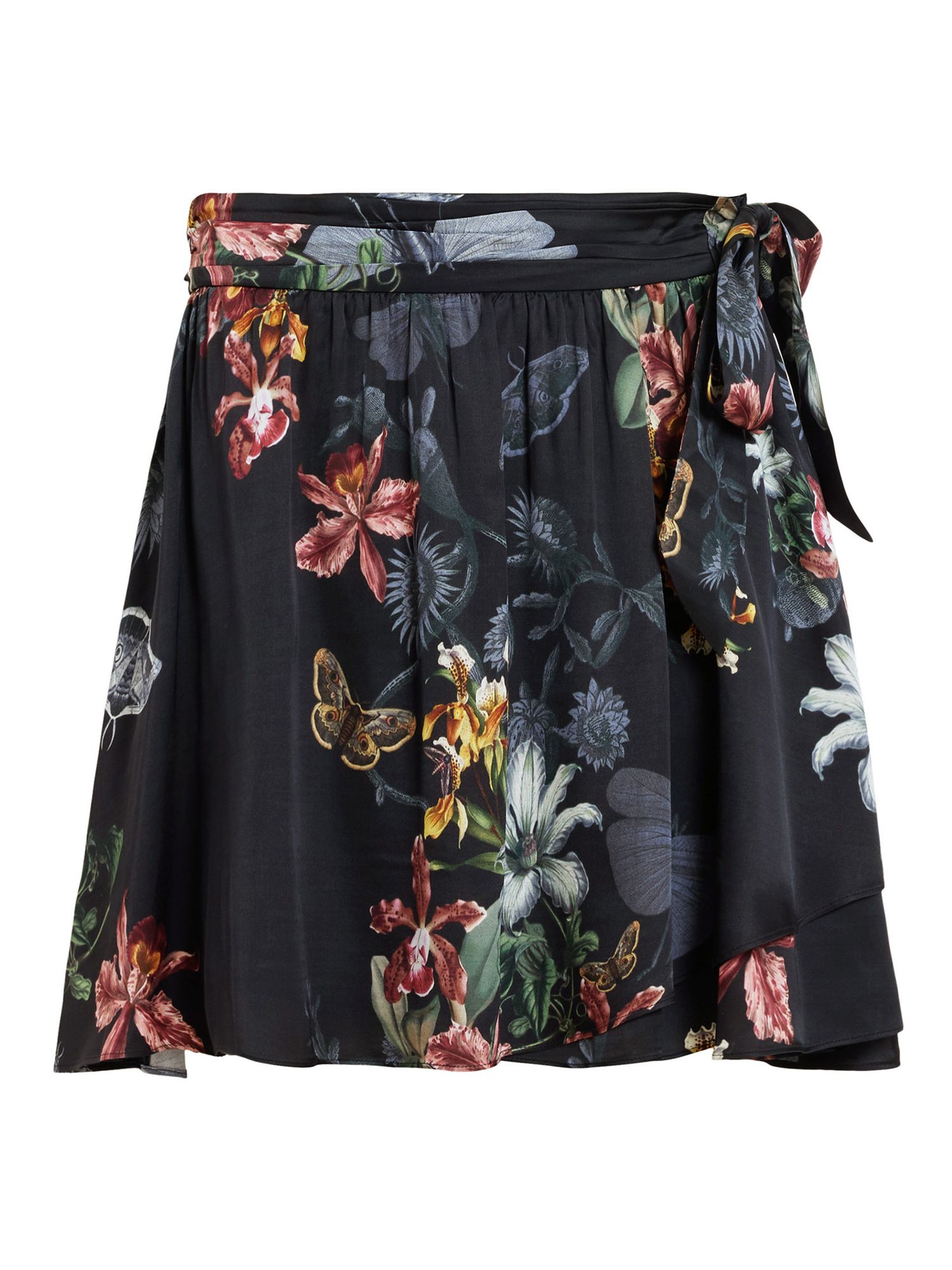 Buy Allsaints Maria Sanibel Mini Skirt, Black/Multi Online at johnlewis.com