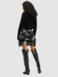 AllSaints Cavarly Valley Mini Skirt, Jet Black, Jet Black