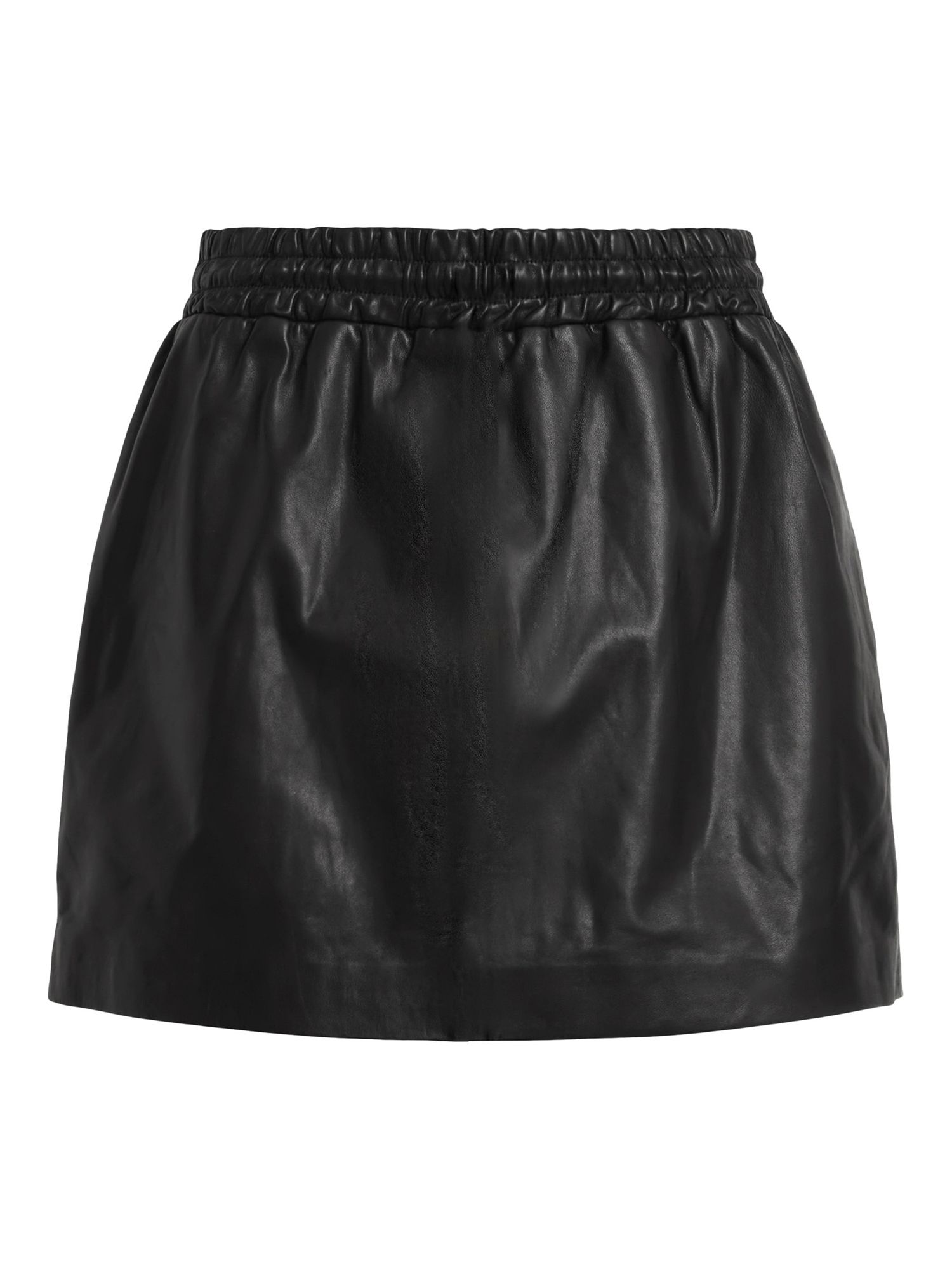 AllSaints Shana Leather Mini Skirt, Black at John Lewis & Partners