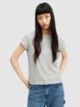 AllSaints Anna Organic Cotton T-Shirt, Grey Marl