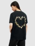 AllSaints Perta Boyfriend T-Shirt, Black