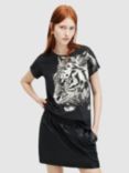 AllSaints Tigress Anna T-Shirt, Black, Black