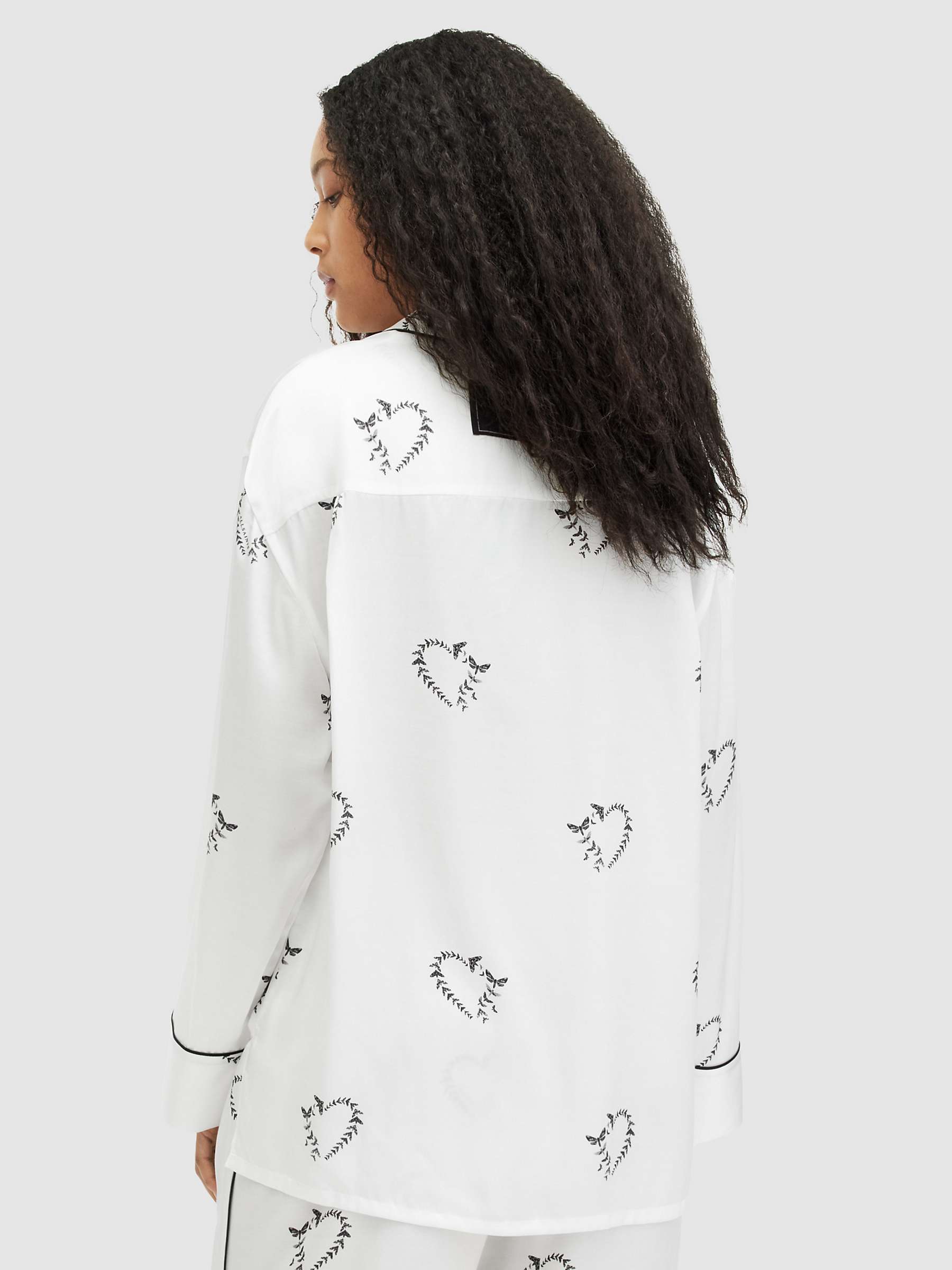 Buy AllSaints Sofi Escalera Pyjama Top, Ecru White Online at johnlewis.com