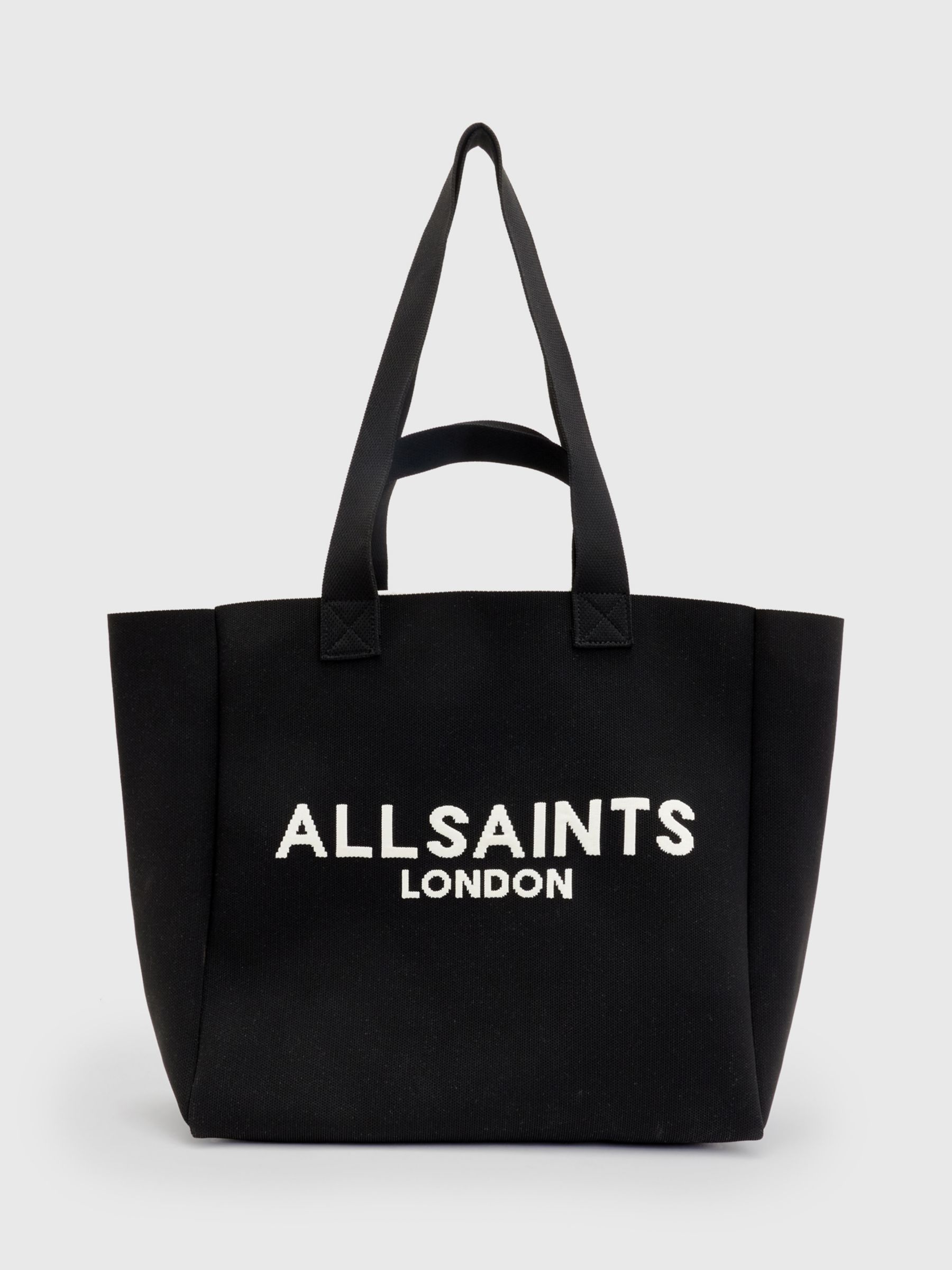 Buy AllSaints Izzy East West Shopper Tote Bag, Black Online at johnlewis.com