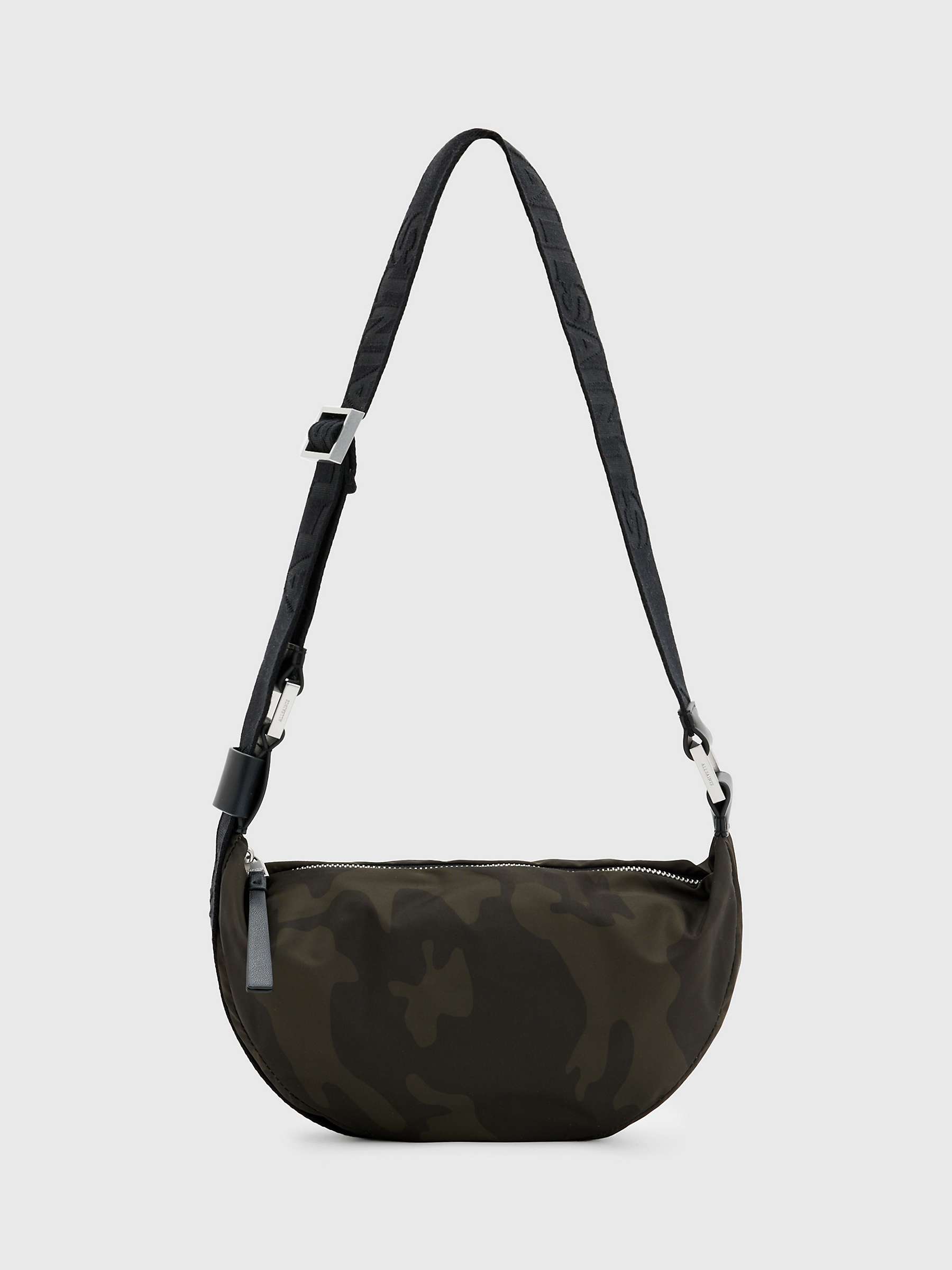 Buy AllSaints Half Moon Recycled Camo Crossbody Bag, Khaki/Multi Online at johnlewis.com