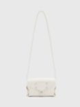 AllSaints Miro Leather Crossbody Bag, Desert White