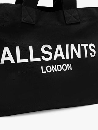 AllSaints Ali East/West Canvas Tote Bag, Black