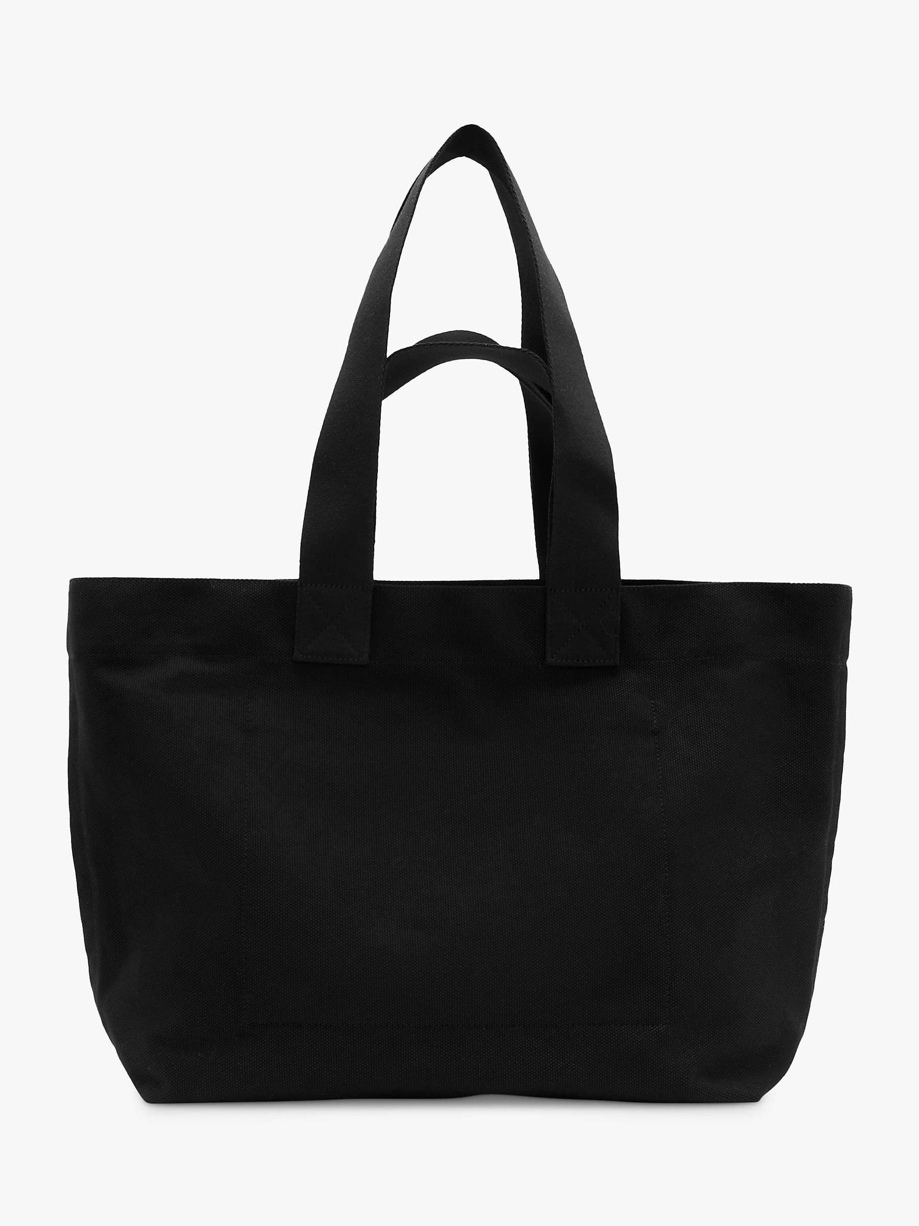 Buy AllSaints Ali East/West Canvas Tote Bag, Black Online at johnlewis.com