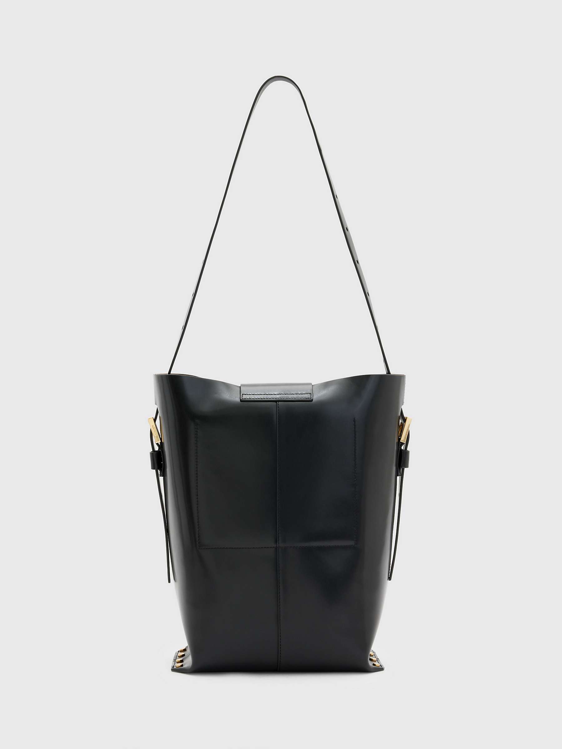 Buy AllSaints Miro Large Leather Bucket Bag Online at johnlewis.com