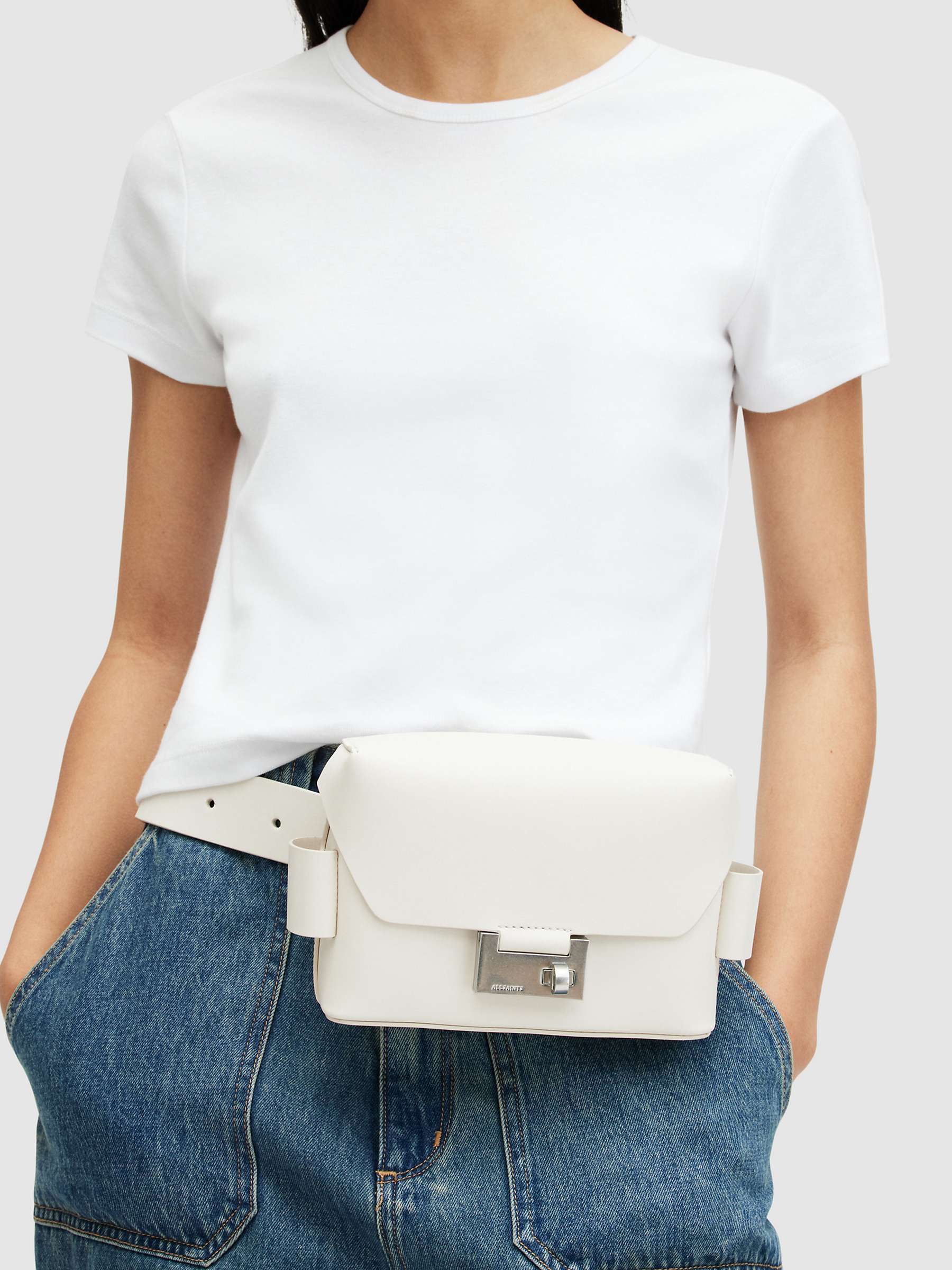 Buy AllSaints Frankie Leather Crossbody Bag Online at johnlewis.com